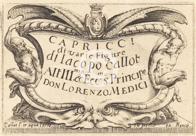 Title Page for "The Capricci", c. 1622. Creator: Jacques Callot.
