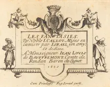 Title Page for "The Fantasies", probably 1634. Creator: Jacques Callot