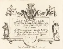 Title Page for "The Fantasies", probably 1634. Creator: Jacques Callot