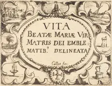 Title Page for "The Life of the Virgin in Emblems". Creator: Jacques Callot