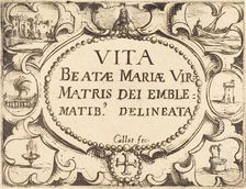 Title Page for "The Life of the Virgin in Emblems". Creator: Jacques Callot