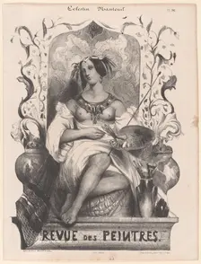 Title Page for the Revue de Peintres, 1835. Creator: Célestin Nanteuil