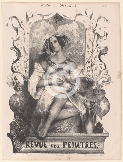Title Page for the Revue de Peintres, 1835. Creator: Célestin Nanteuil.