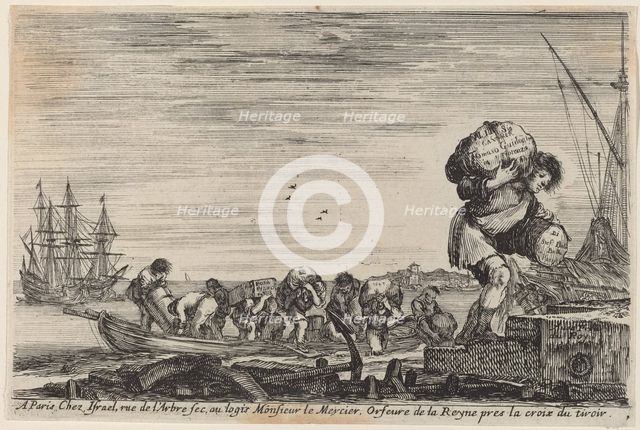 Title Page for "Views of the Ports of the Sea", 1647. Creator: Stefano della Bella.