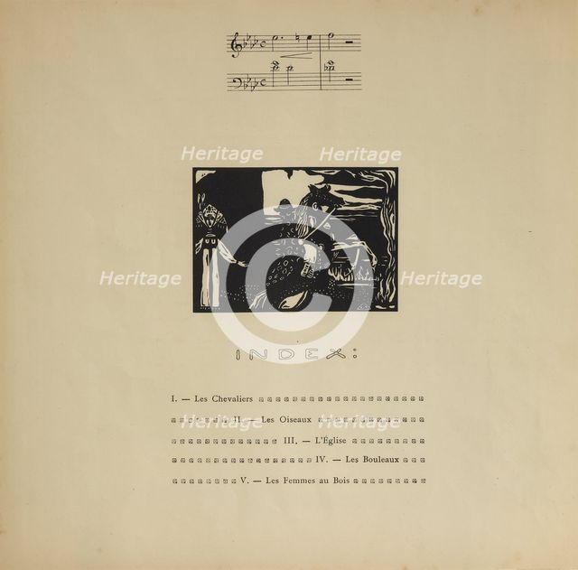 Title page (Flame) from Xylographies. Les Tendances Nouvelles, 1907.