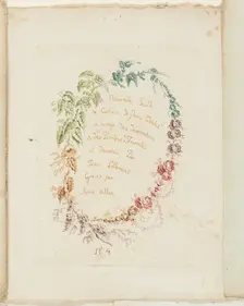 Title Page, from New Suite of Notebooks of Ideal Flowers for Use by Draftsmen and Painters, c. 1795. Creator: Anne Allen
