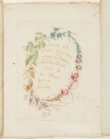 Title Page, from New Suite of Notebooks of Ideal Flowers for Use by Draftsmen and Painters, c. 1795. Creator: Anne Allen