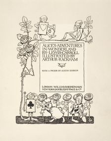 Title Page, from Alice's Adventures in Wonderland, by Lewis Carroll, pub. 1907