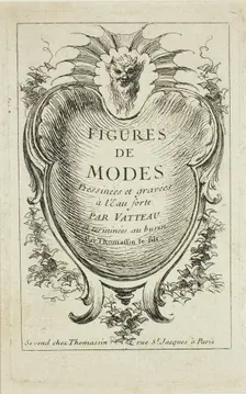 Title Page, from Figures de modes, c. 1710. Creator: Jean-Antoine Watteau
