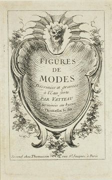 Title Page, from Figures de modes, c. 1710. Creator: Jean-Antoine Watteau