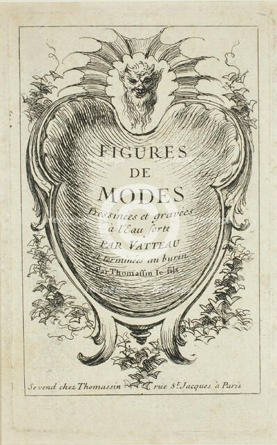 Title Page, from Figures de modes, c. 1710. Creator: Jean-Antoine Watteau.