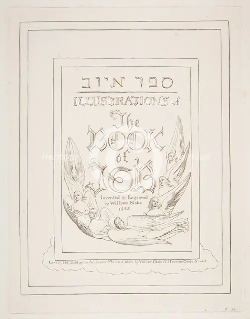 Title Page, from Illustrations of the Book of Job, 1825-26. Creator: William Blake.