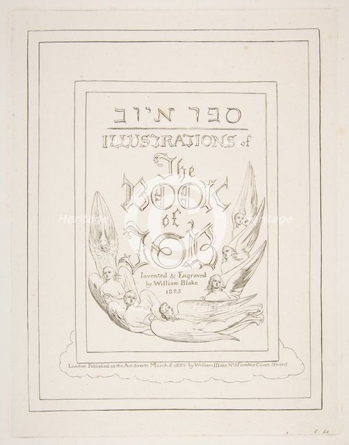 Title Page, from Illustrations of the Book of Job, 1825-26. Creator: William Blake.