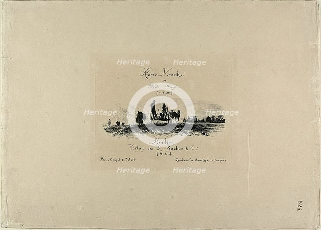 Title page, from Radierversuche, 1844. Creator: Adolph Menzel.