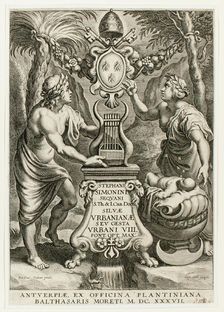 Title page from Silvae Urbanianae, 1637. Creator: Cornelis Galle I