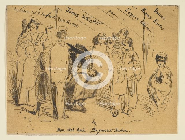 Title Page from the "French Set" (Douze Eaux-Fortes d'Après Nature), 1858. Creator: James Abbott McNeill Whistler.