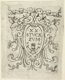 Title page, from XX Stuck zum (ornamental designs for goblets and beakers), 1601. Creator: Master AP
