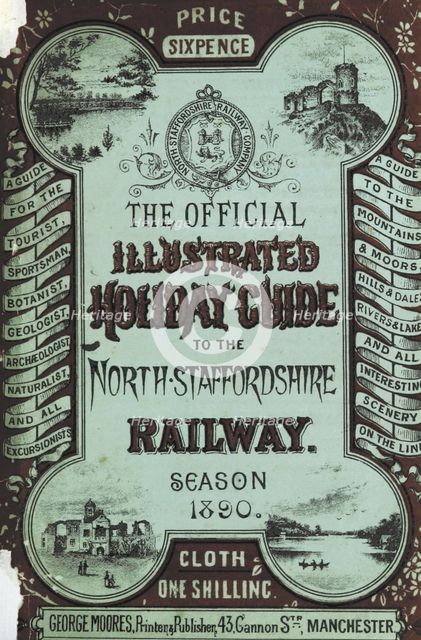 Title page, Guide to the North Staffordshire Railway, 1890. Creator: Unknown.