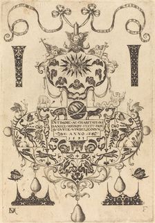 Title Page: Large Pendant, 1593. Creator: Daniel Mignot