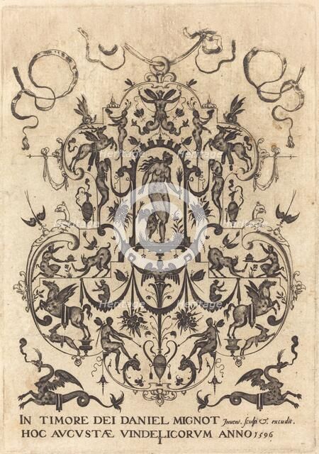 Title Page: Large Pendant, Venus and Amor at Centre, 1596. Creator: Daniel Mignot.