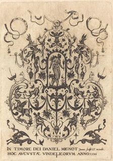 Title Page: Large Pendant, Venus and Amor at Centre, 1596. Creator: Daniel Mignot