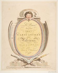 Title Page: Le Brun Travested, or Caricatures of the Passions, January 21, 1800. Creator: Thomas Rowlandson