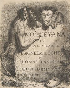 Title Page: Monkey-Ana or Men, in Miniature, December 1, 1827., December 1, 1827. Creator: Thomas Landseer