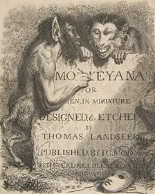 Title Page: Monkey-Ana or Men, in Miniature, December 1, 1827., December 1, 1827. Creator: Thomas Landseer