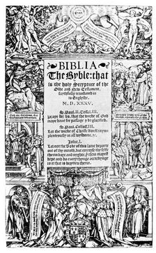 Title page of the Coverdale Bible, 1535 (1926)
