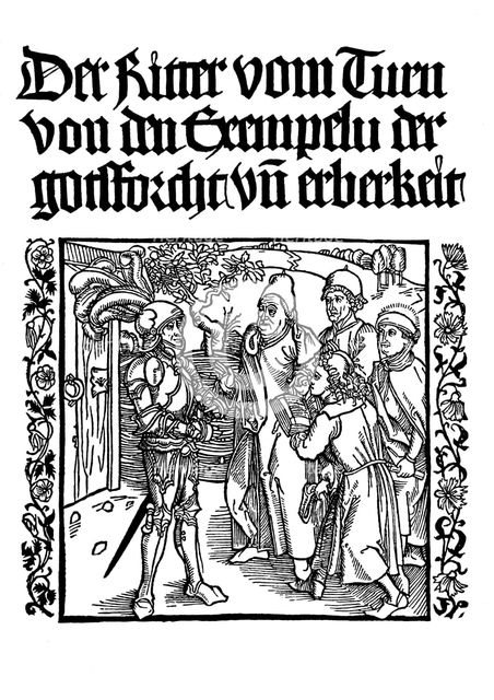 Title page of The Book of the Knight of the Tower, c1495(?). Artist: Albrecht Dürer