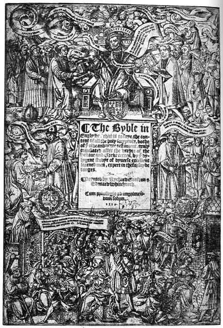 Title page of the Great Bible, 1539, (1893). Artist: Unknown