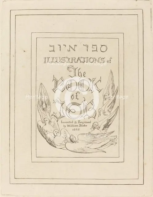 Title-Page of the Engraved Illustrations to the Book of Job, 1825. Creator: William Blake.