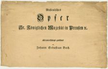 Title page of the first edition of The Musical Offering by Johann Sebastian Bach, 1747