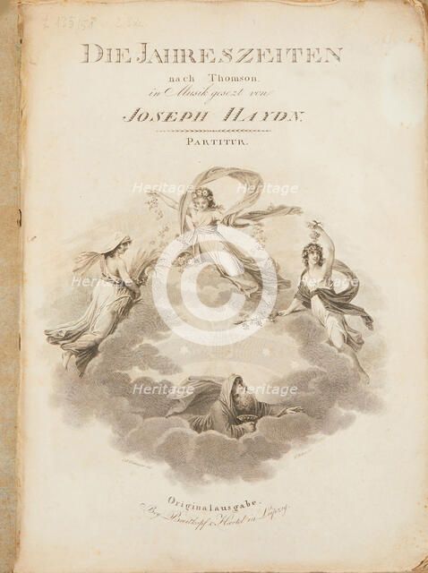 Title page of the first edition of The Seasons (Die Jahreszeiten) by Joseph Haydn, 1801-1802. Creator: Böhms; Amadeus Wenzel (1769-1823).