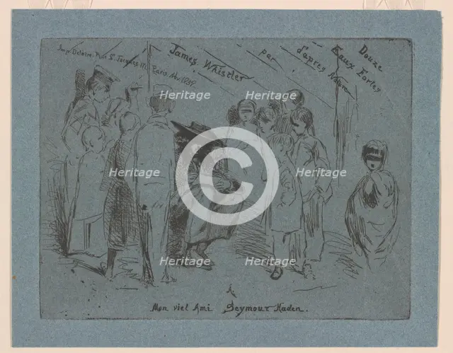 Title page of the "French Set", 1858. Creator: James Abbott McNeill Whistler.