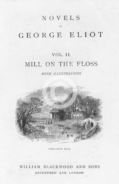 Title page of The Mill on the Floss by George Eliot, c1880. Artist: Walter-James Allen