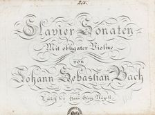 Title page of the six sonatas for violin and obbligato harpsichord, Between 1800 and 1805