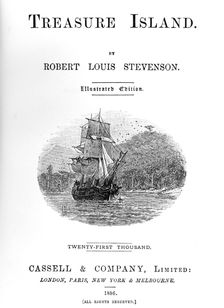 Title page of Treasure Island by Robert Louis Stevenson, 1886