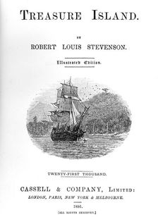 Title page of Treasure Island by Robert Louis Stevenson, 1886