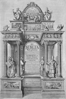 Title-Page of Walton's Polyglot Bible 1657, (1904). Artist: Wenceslaus Hollar