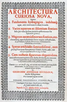 Title page of Architectura Curiosa Nova, 1664. Artist: Georg Andreas Bockler