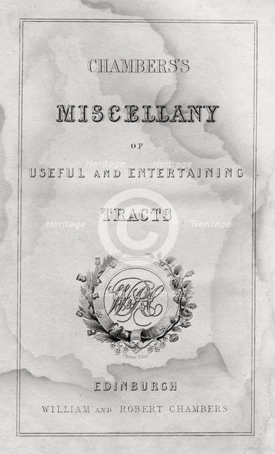 Title page of Chambers's Miscellany of Useful and Entertaining Tracts. Artist: Unknown