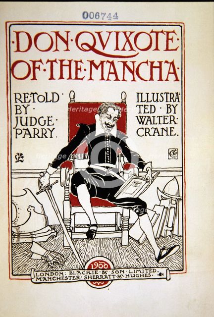 Title page of Don Quixote de la Mancha, English edition adapted by Judge Parry and illustrated by…