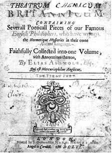 Title page of Elias Ashmole's Theatrum Chemicum Britannicum, 1652