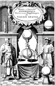 Title page of Experimenta Nova, ut vocant, Magdeburgica, de vacuo Spatio, (Amsterdam, 1672)