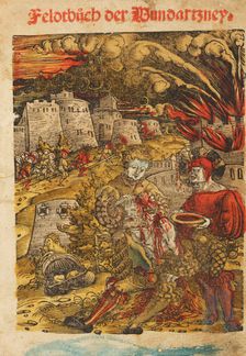 Title page of "Feldtbuch von der Wundartzney" by Hans von Gersdorff, 1526. Creator: Anonymous