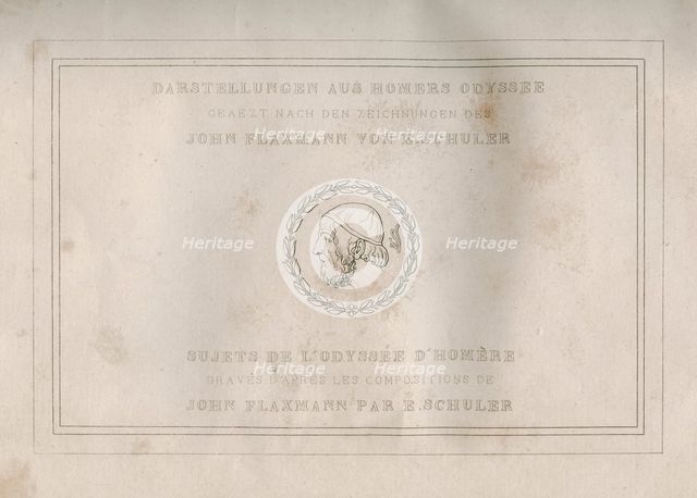 Title page of Homer's "Odyssey", c1833. Creator: Unknown.