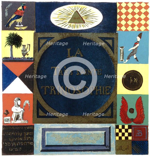 Title page of La Tres Sainte Trinosophie, 18th century. Artist: Unknown