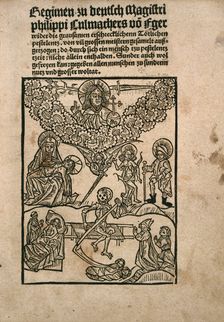 Title page of Regimen wider die Pestilenz by Philipp Culmacher, c. 1495