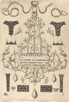 Title Page: Pendant, Surrounded by Eight Small Studs, 1593. Creator: Daniel Mignot